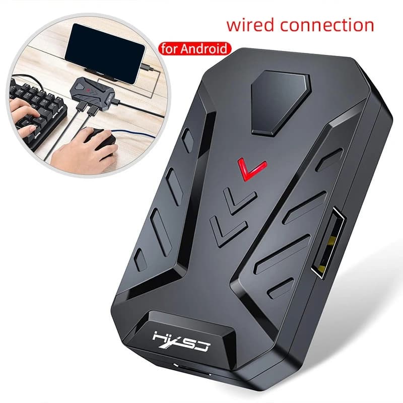 T24C HXSJ Converter for Keyboard and Mouse from Gaming, Combo 4 in 1 for Android Phones P8