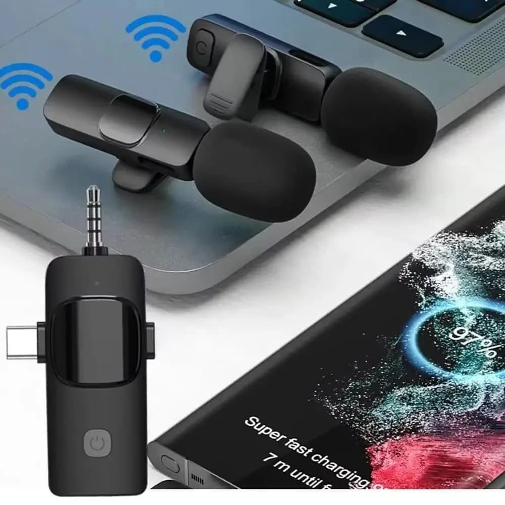New Wireless Lavalier Microphone Portable Audio Recording Mini Microphone for iPhone Android Live Gaming Transmission 2026