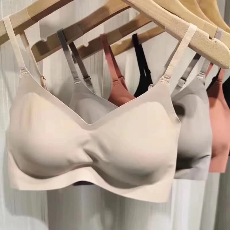 Reggiseno Estivo Sottile in Lattice con Spalline Sottili, Comodo e Traspirante, per Seno Piccolo, Effetto Push-up, Morbido e Delicato sulla Pelle, Abbigliamento da Casa