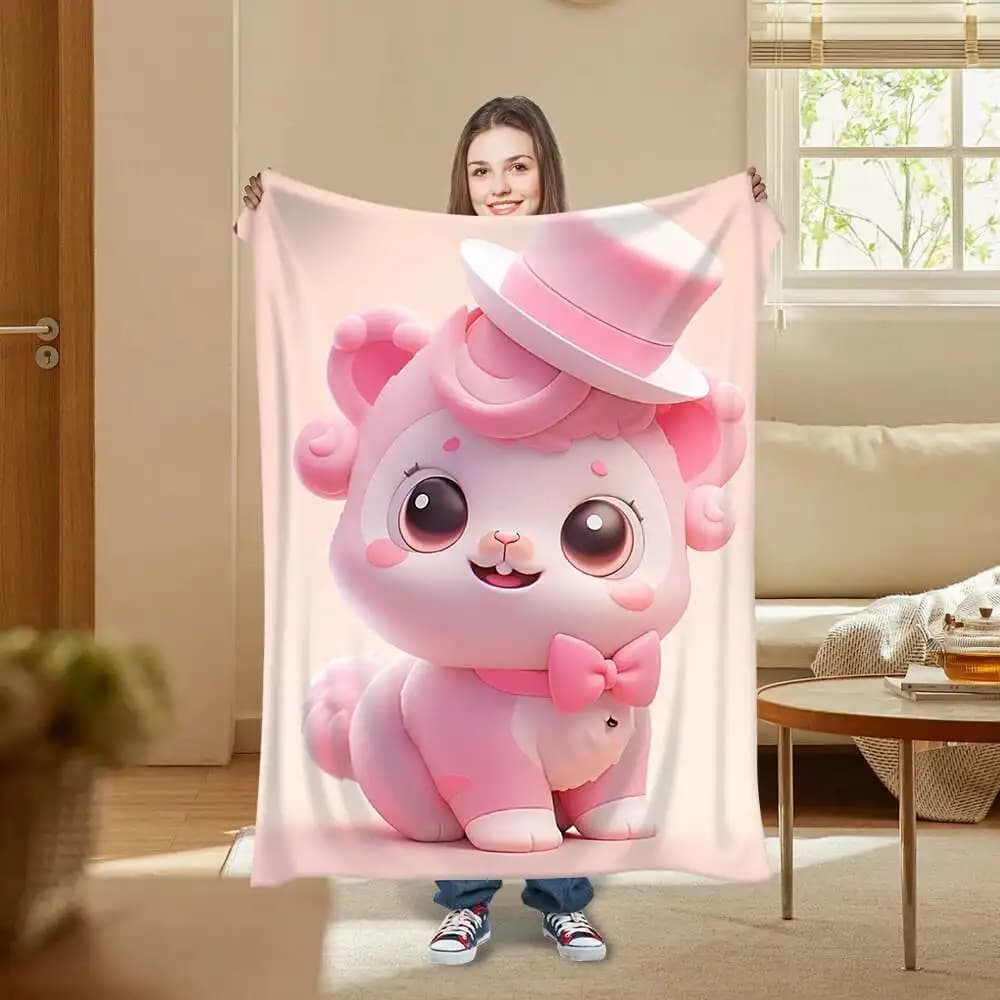 camera da letto AI famiglia cartone animato coperta casa delle bambole letto carino divano picnic viaggio ufficio resto set coperta regalo