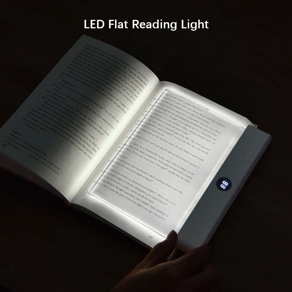 Luce da libro a LED e luce notturna 2 in 1, 3 temperature di colore e attenuazione continua, lampada da lettura ricaricabile tramite USB con timer per Ni