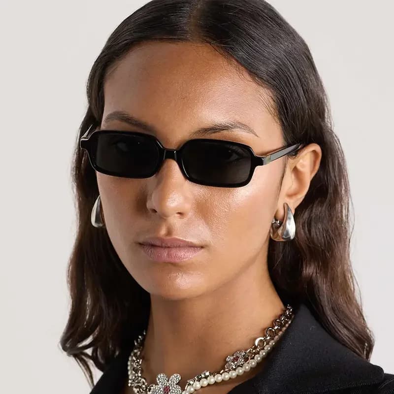 Luxurious RecSunglasses Women Oval Vintage Brand Designer Square Sun Glasses Men Shades Female Eyewear 200000297