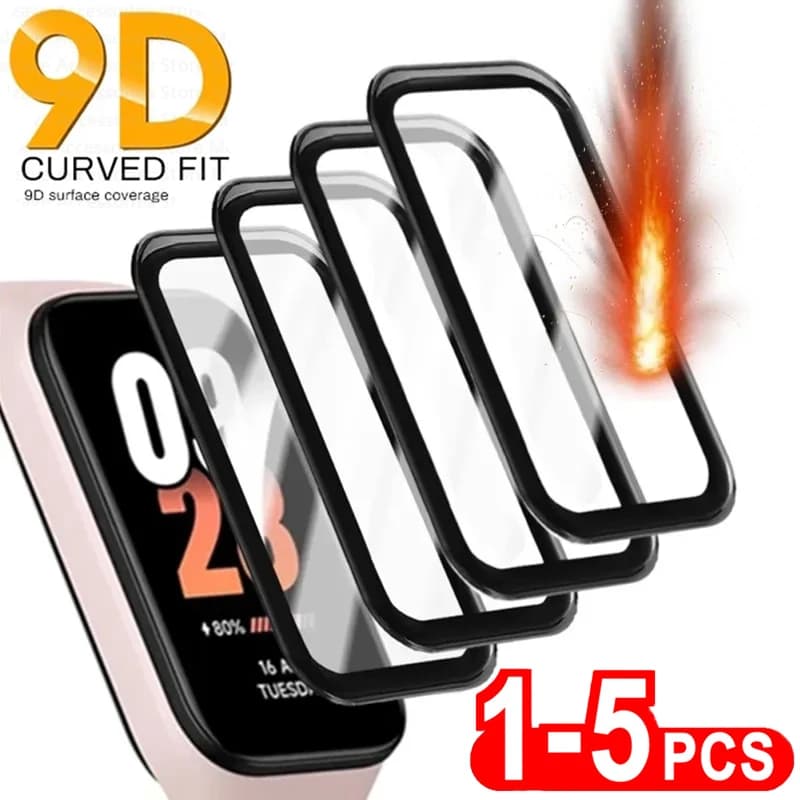 Pellicola protettiva completa 9D per Xiaomi Mi Band 8 7 Pro Proteggi schermo in vetro temperato morbido per Xiaomi band 8 7 6 5 4 Accessori