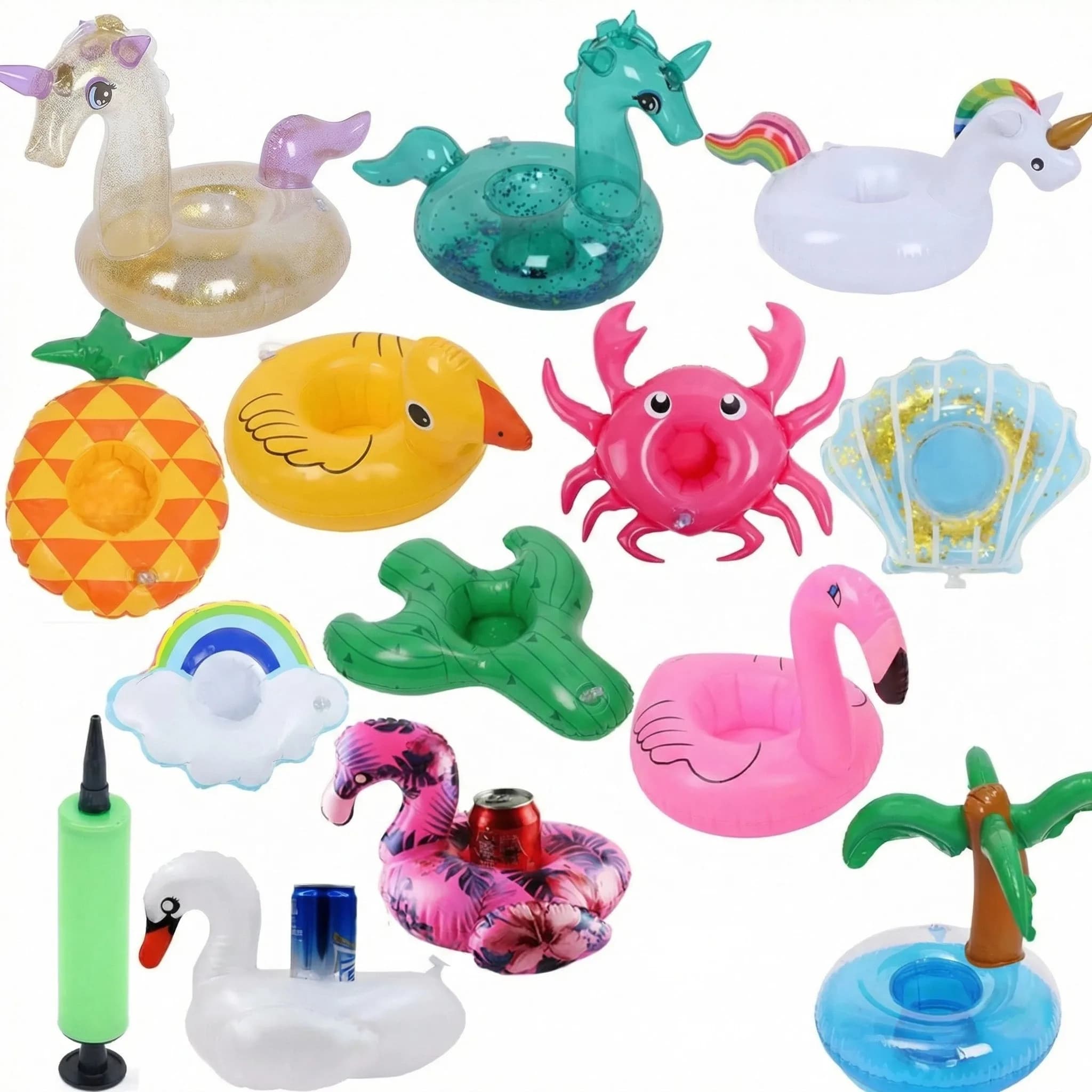 Anello da Nuoto alla Moda con Motivo Unicorno e Oca, Salvagente per Bambole da 30 cm e Accessori per Bambole BJD 1/6, Giocattoli Regalo per Ragazze