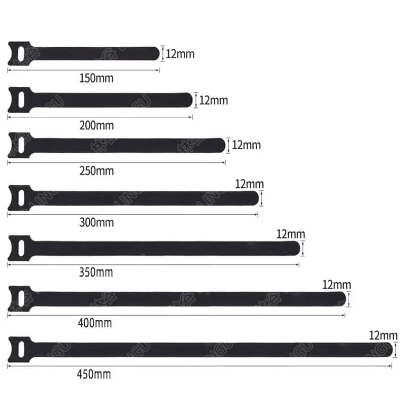 Muti-Size 50pcs Cable Organizer Ties Mouse Earphones Wire Management Nylon Cable Ties Reusable Loop Hoop Tape Straps Tie