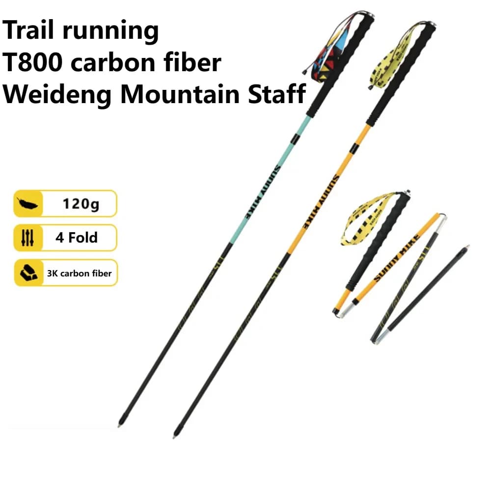 Ultralight Carbon Fiber Hiking Poles Outdoor Cross-country Running Mountaineering Hiking Professional Mountain Climbing Canes