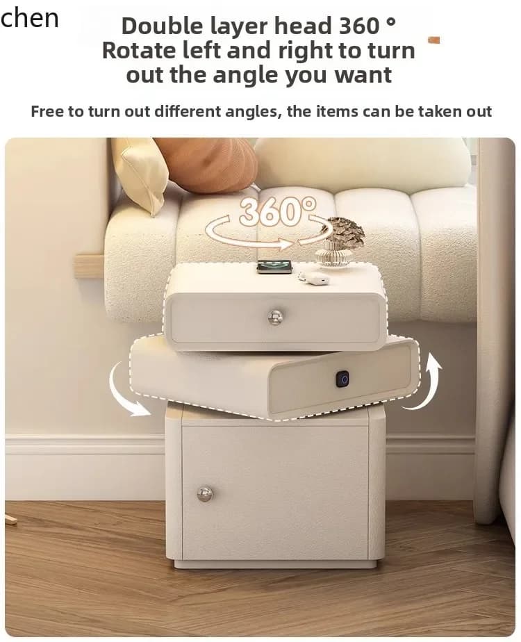 YFY Smart Chest of Drawers with Password Lock Bedside Cabinet Safe Anti-theft