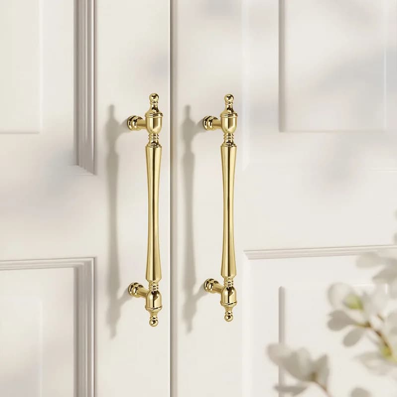 Maniglie per mobili in oro di fascia alta in stile crema francese, maniglie per guardaroba con cassetti di lusso