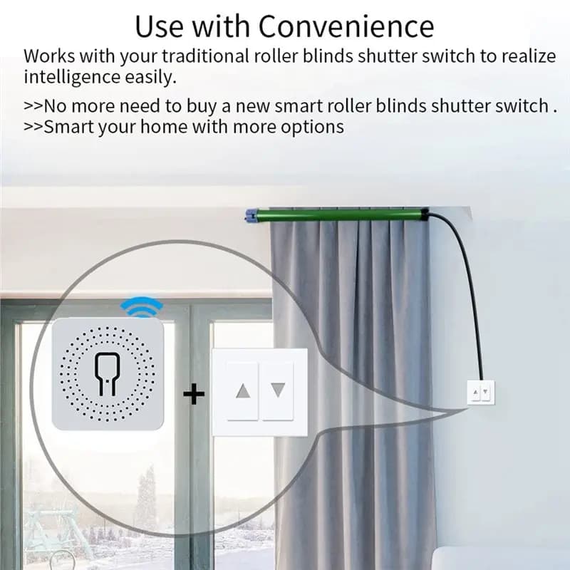 Smart Life Remote Control Tuya Wifi Module Voice Control& Timing Function Smart Curtain Controller Curtain Switch Module