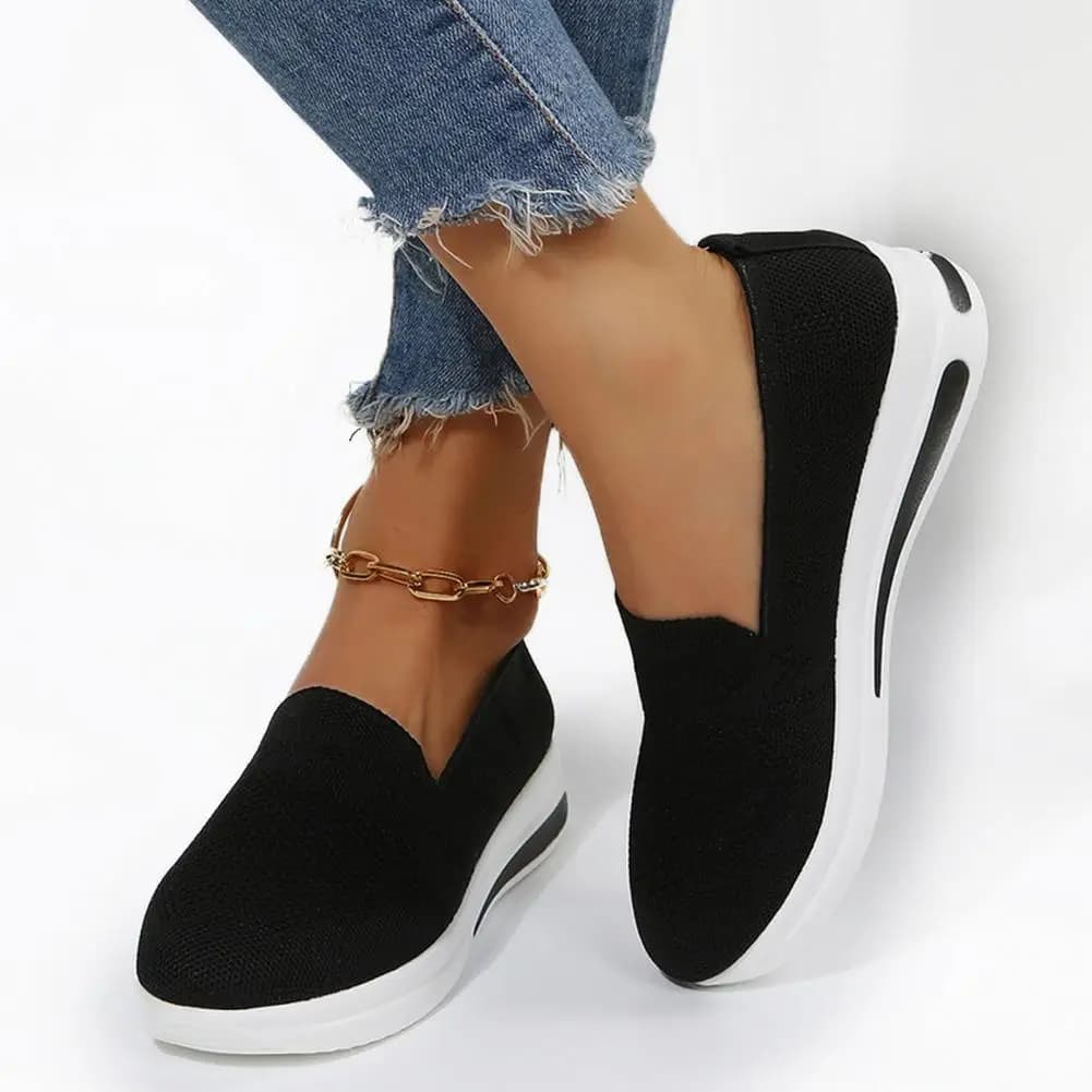 Breathable Slip-on Shoes Women's Slip-on Sneakers Breathable Mesh Walking Shoes Lightweight Casual Running Shoes for Ladies