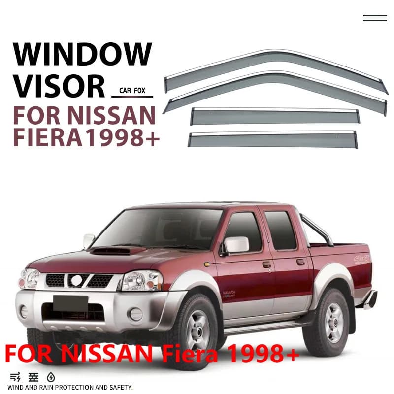 Per NISSAN Fiera 1998+ Finestra di Automobile Visiere Pioggia Deflettori Finestrino Laterale Parabrezza Parasole Auto Styling Accessori