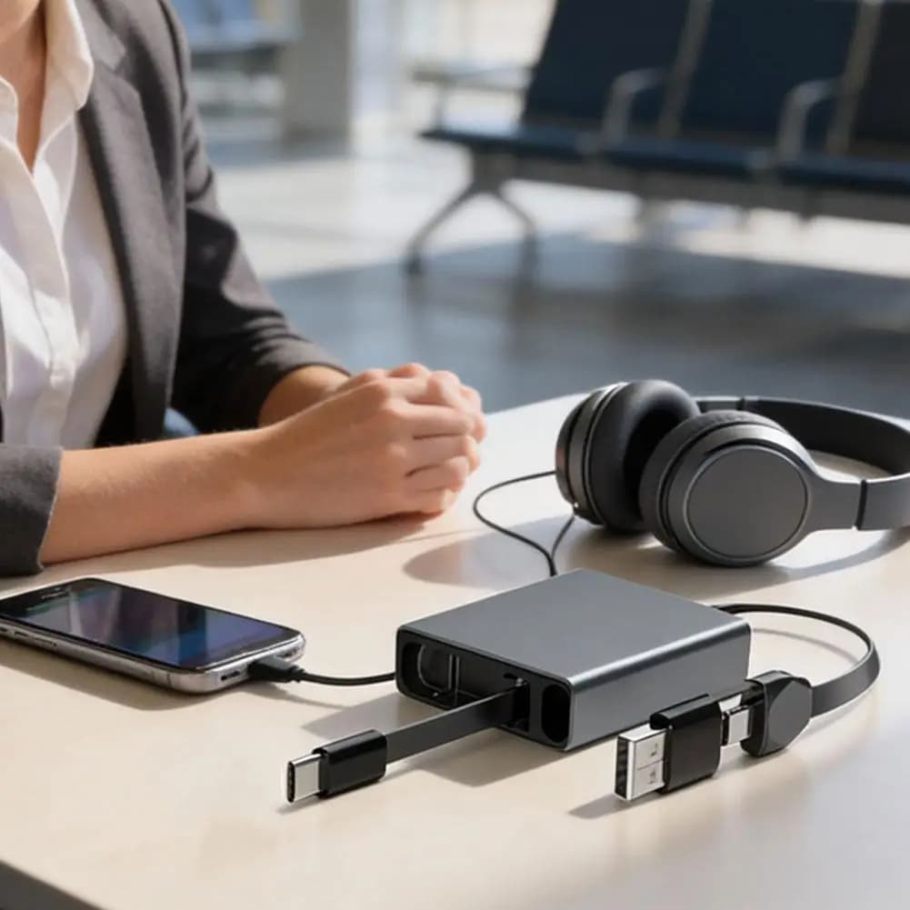 Cavo di ricarica rapida retrattile 3 IN 1 USB C per iPhone 17 16 15 13 Xiaomi Huawei Samsung iPad Laptop
