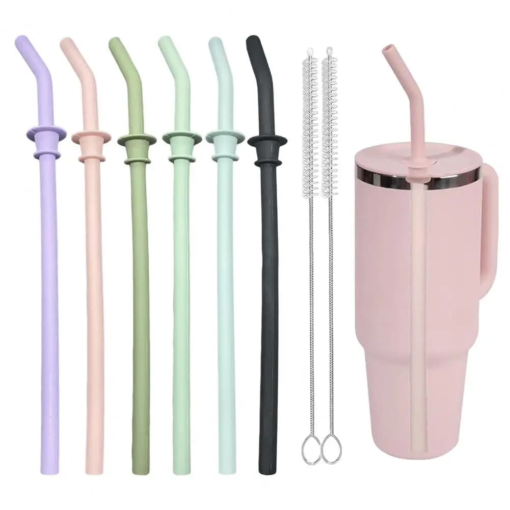 Set di ricambio per cannuccia da 3 pezzi per bicchiere idrofraschetta Spazzola per pulizia lunga Cannuccia per uso alimentare senza BPA per tazza da viaggio Hydroflask