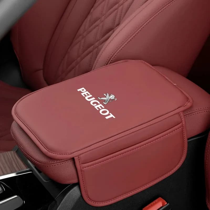 Central console armrest leather protection box armrest for car pocket holders for Peugeot 208 E-208 2008 308 3008 508 208-GT 504