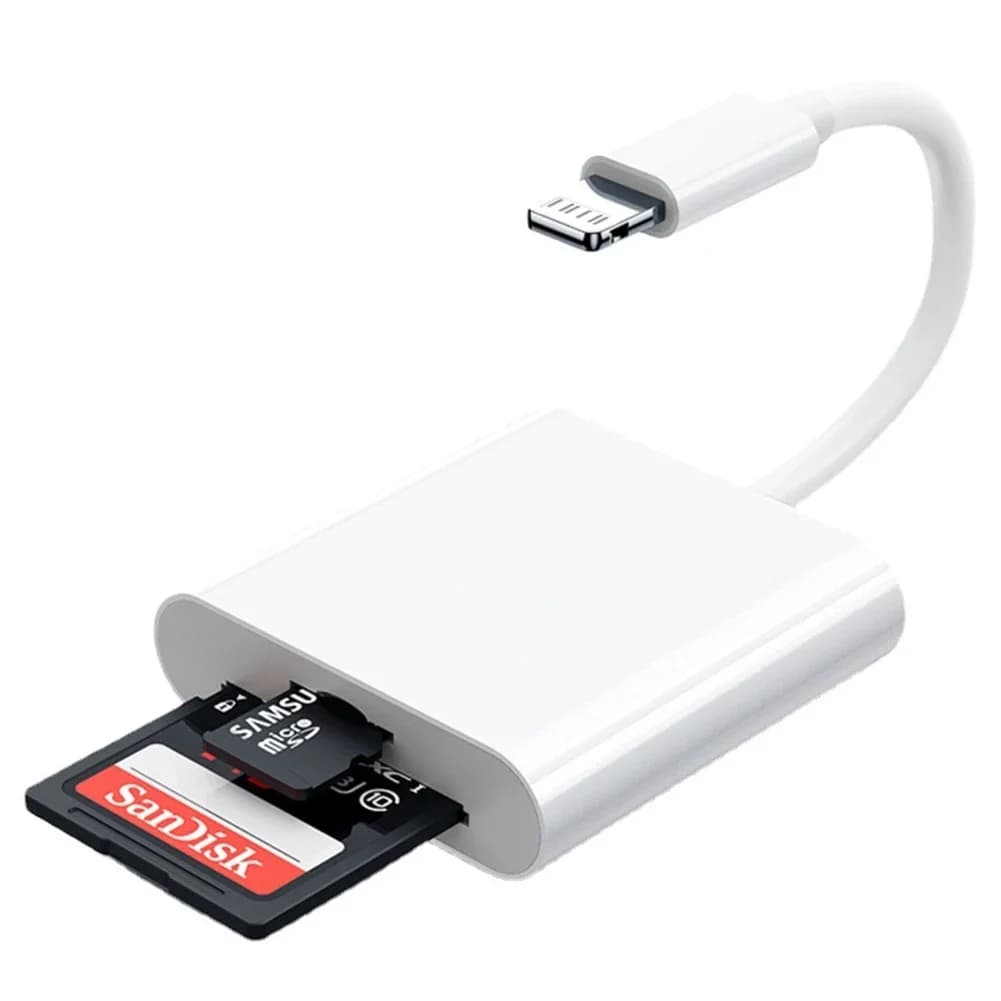 Slot TF Flash per lettore di schede Lightning 2 in 1 per iPhone/scheda di memoria iPad/adattatore per scheda Mini SD compatibile con prodotto E-commerce