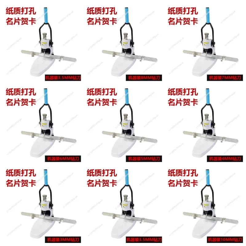 Macchina perforatrice Qiyan T2 per sacchetti in carta e plastica, per etichette, tessuti, sacchetti pratici, sacchetti per imballaggio, fori di ventilazione e fori per tende