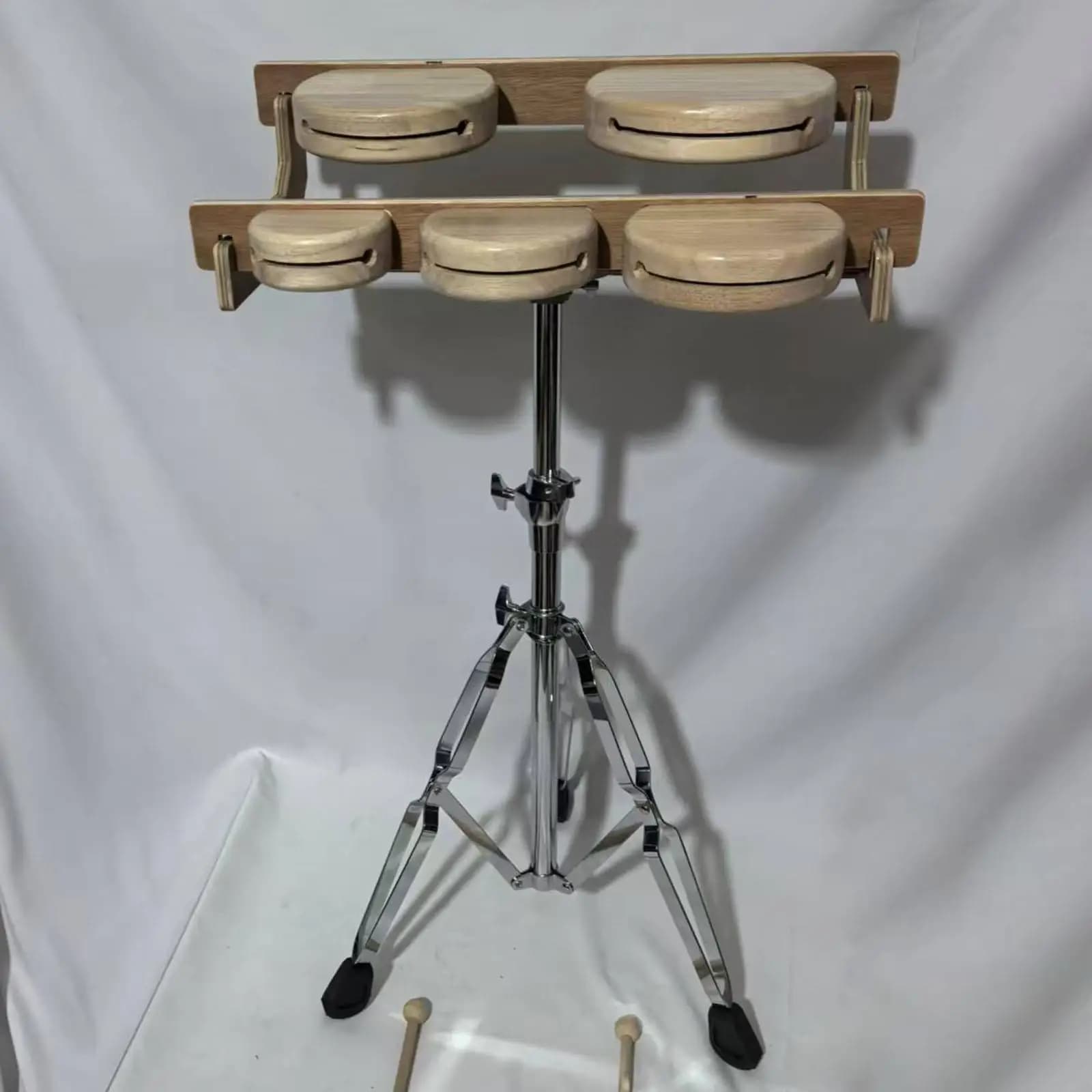 Supporto Regolabile per Blocchi Percussivi in Legno, Kit di Percussioni per Band e Spettacoli sul Palco
