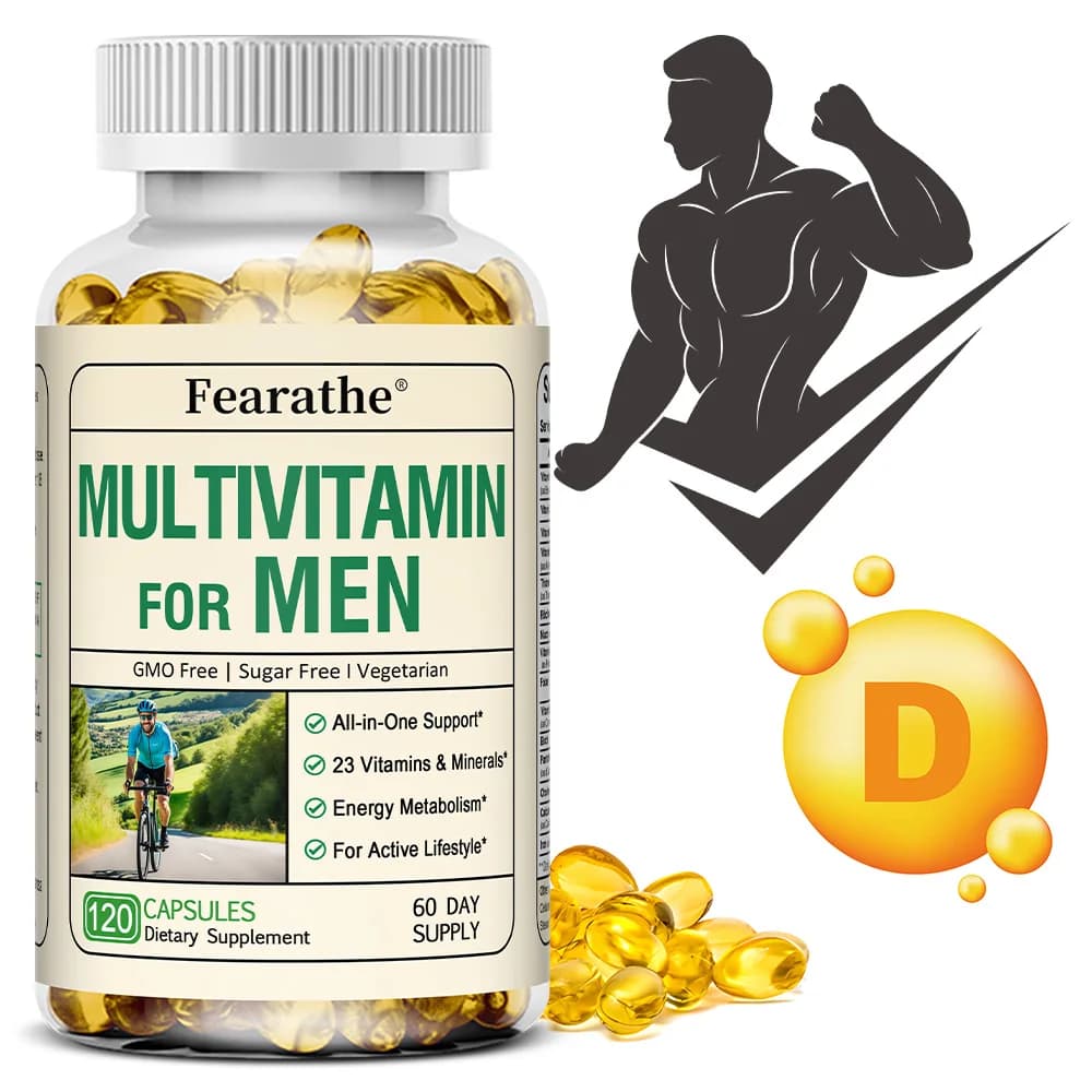 Multivitamin supplement for men with vitamins A, B12, C, D and E to support energy and zinc to support nutritional immune health