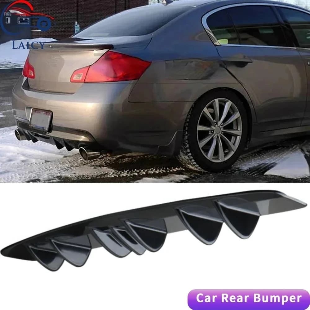 LAICY 84CM For I-nfiniti G35 G37 Car Rear Diffuser Fin Bumper Lip Splitter Spoiler Chassis Deflector Lip Kit Modified Styling
