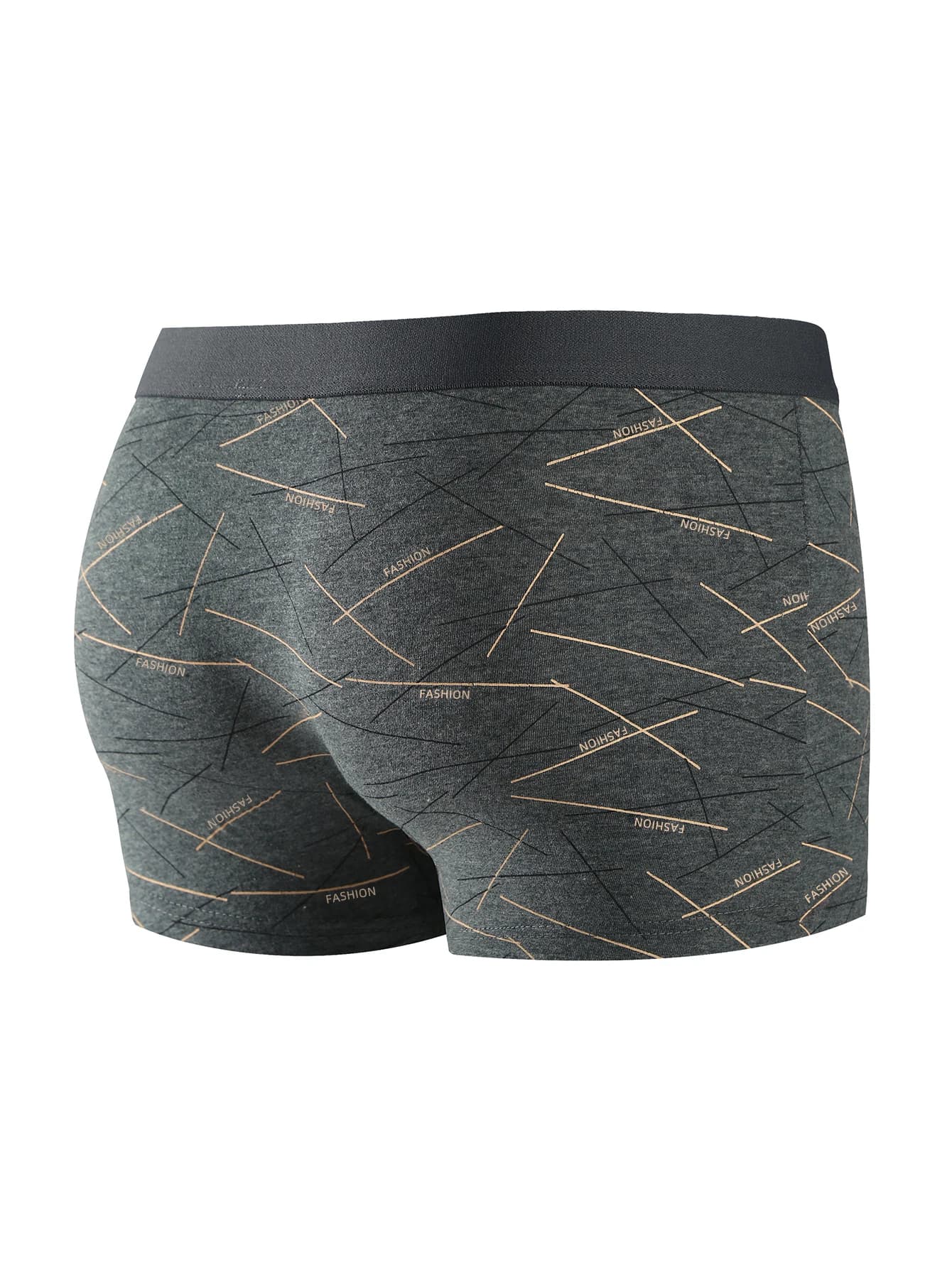 4 pezzi di biancheria intima da uomo, comodi, morbidi e alla moda, boxer intimi con stampa quotidiana, boxer sportivi e traspiranti