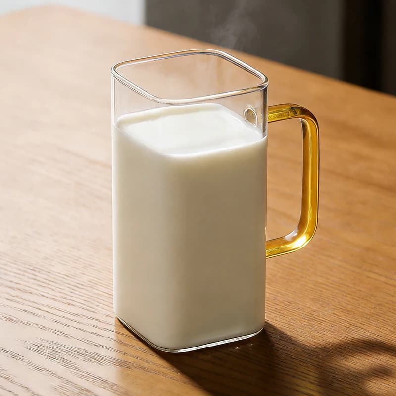 Bicchiere da cocktail con manico Tazze per bevande al latte e succo Bicchieri per birra trasparente Bicchieri per mojito Bicchieri per colazione Tazza per il latte Bottiglia d'acqua