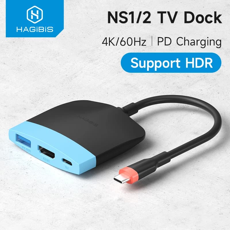 Haigbis Switch Dock TV per Dock per Nintendo Switch Docking Station portatile da USB C a 4K HDMI USB 3.0 PD ricarica per NS Macbook Pro