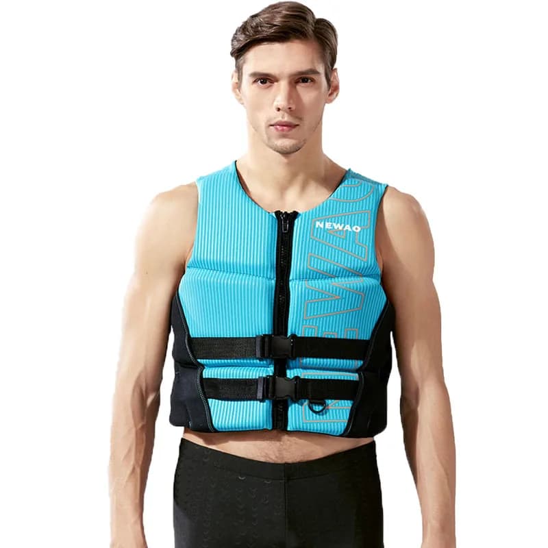 Giubbotto di Salvataggio Antiurto per Wakesurf, Approvato CE, in Neoprene, Ideale per Attività Sportive Acquatiche