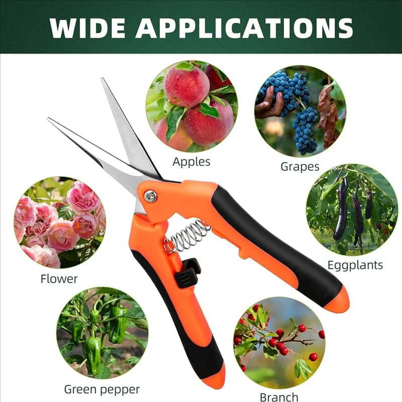 -HOPE Pack of 3 garden shears, stainless steel garden shears, garden shears, garden shears, garden scissors, garden scissors, easy to use