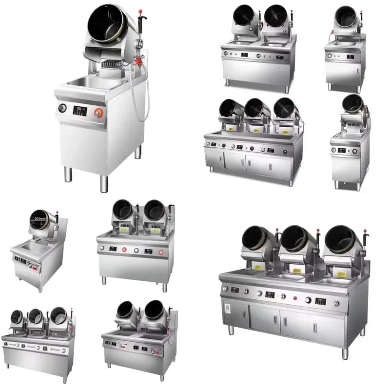 2026 Customized Drum Rotary Automatic Cooking Machine for Fried Rice Noodles Pasta Auto Stir Fry Wok Rotation