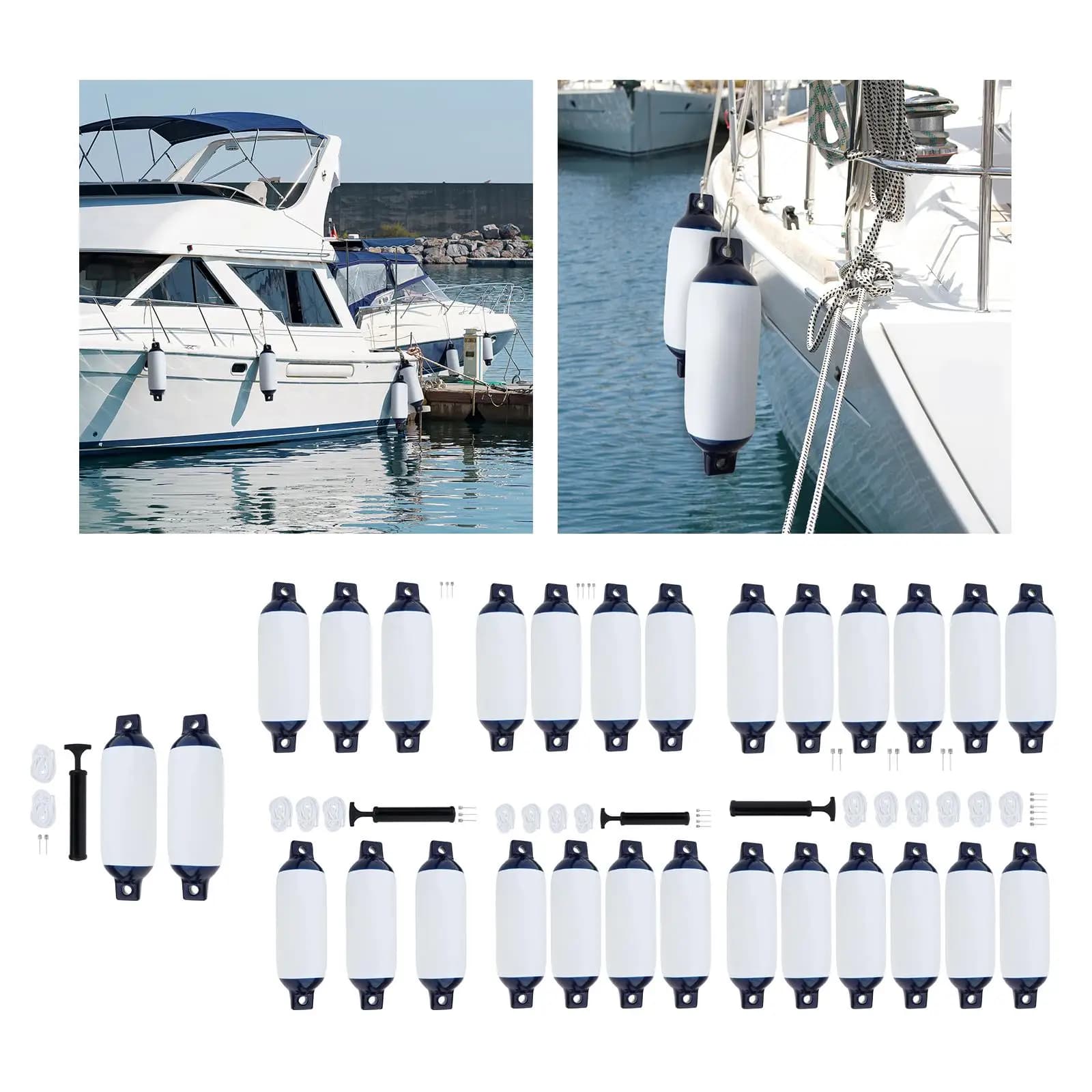 Parafango per barche con corde Parafanghi per yacht Paraurti per barche marine gonfiabili per yacht Barche per spigole Barche da pesca Barche a vela