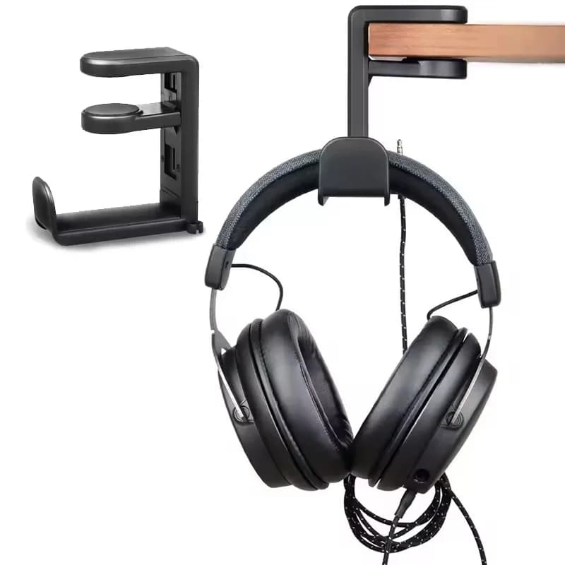 Supporto per cuffie da scrivania con morsetto rotante per Bose Sony AirPods Max, supporto da scrivania regolabile, accessori per la gestione dei cavi.