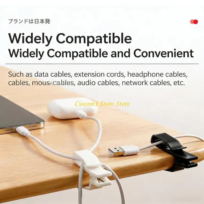 A3PC 3PCS Piccoli clip controllo del cavo Organizzatori cavi per l'home office e lo studio degli studenti