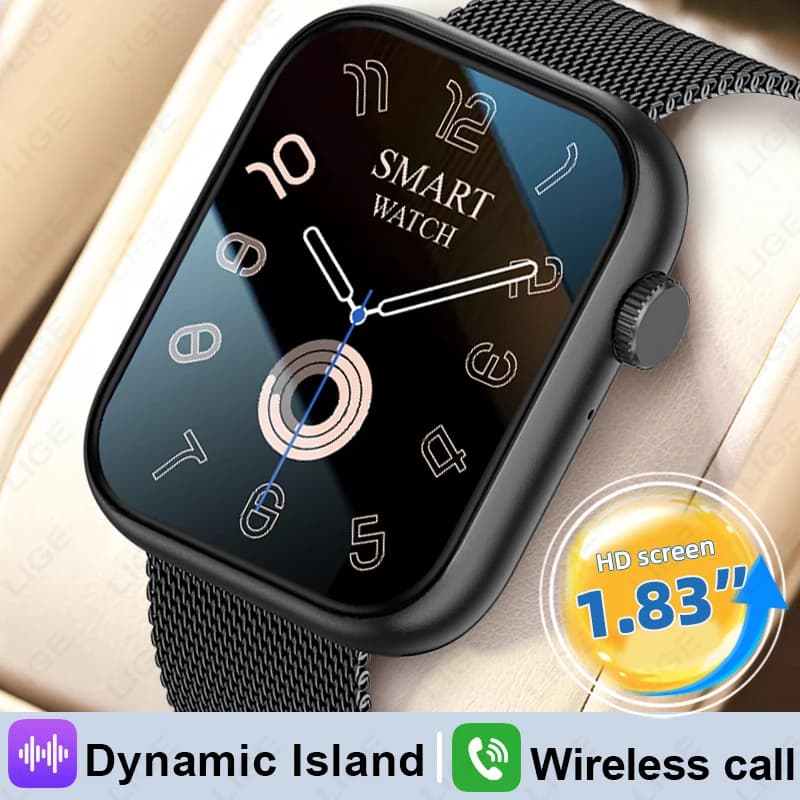 Smartwatch da uomo con chiamata Bluetooth, smartwatch da donna con schermo completamente touch, tracker fitness con musica, smartwatch impermeabile per Android IOS
