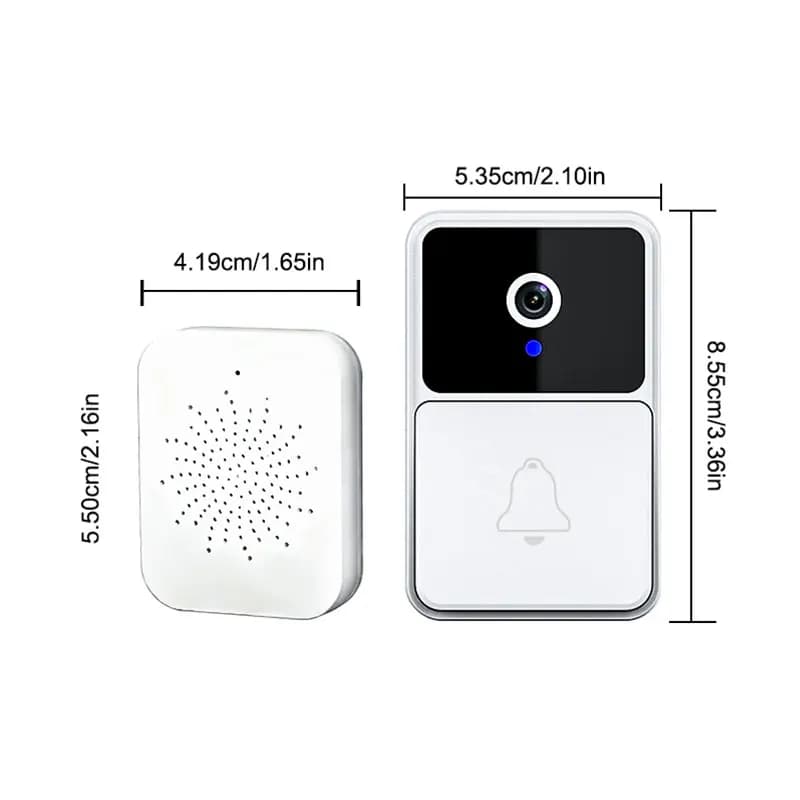 Campanello Video Wireless Intelligente con Telecamera per Esterni, Sicurezza Domestica, Citofono con Visione Notturna