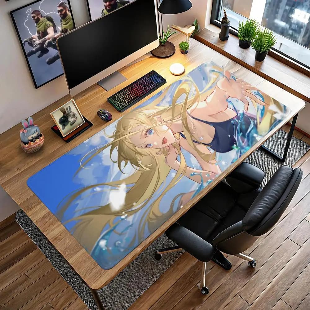 Tappetino per mouse Summer Time Rendering Tappetino da gioco grande, tappetino da scrivania esteso, tappetino per mouse anime personalizzato, tappetino per mouse RUB, superficie antiscivolo