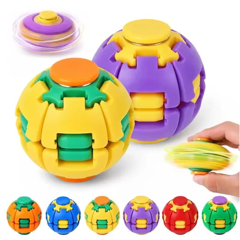 New Press to Rotating Fidget Ball, 3D Printed Fidget Spinner, Sensory Stress Reliever Desk Toy for Adults Birthday 2026 Gifts