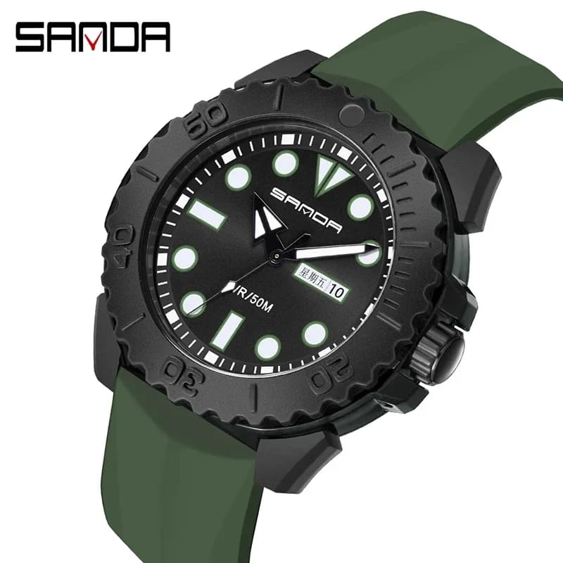SANDA 3118 Masculino Fashion Top Sport orologio militare per uomo movimento al quarzo Casual 50bar orologio da polso impermeabile Relogio