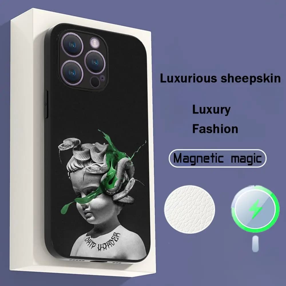 Fashion cool Rap Lil Baby poster Phone Case For iPhone 16 15 14 13 12 11 Plus Pro Max High-end Luxury Magsafe Sheepskin