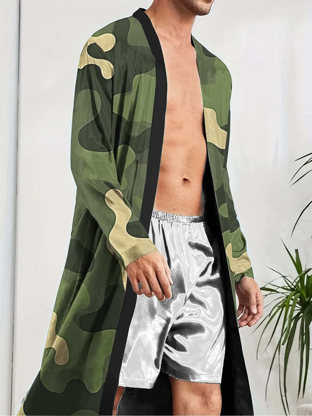 1pcs Men's Robes 2026 Spring/Summer Breathable Shower robe Sleepwear Graphic Bathrobe men 3D Printed Funny pajamas Sleepwear