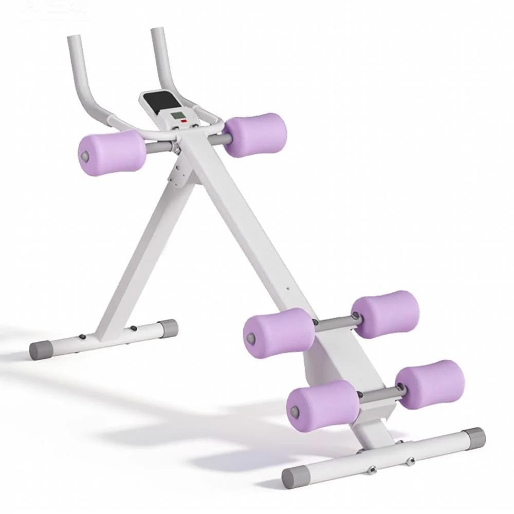 UMAY Foldable Magnetic Exercise Bike 5 in 1 Multifunctional Core Trainer with LCD Monitor Adjustable Home Stationary Bike Full Body Workout Fitness Equipment