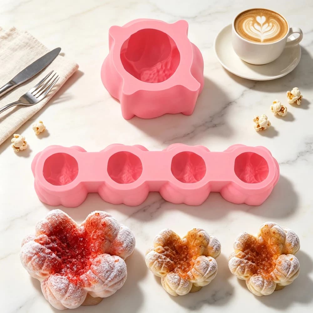 Popcorn Design Food Grade Kitchen Bakeware 1 or 4-Cell Silicone Cake Molds Chocolate Mould Dessert Baking Tools DIY Candle Mold