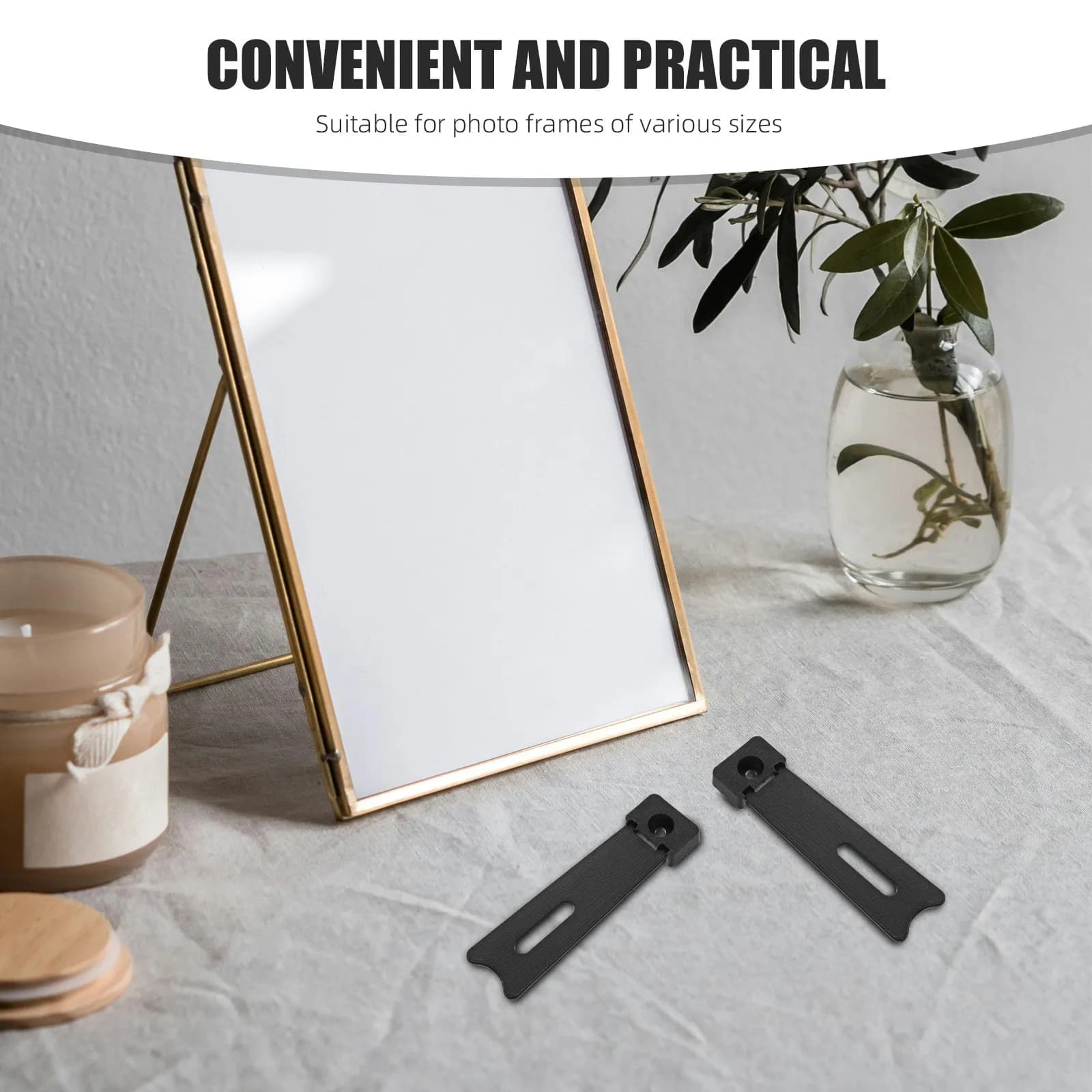 Picture Frame Pedestal Stand Self-Adhesive Easel Back Quick Install Removable Sturdy Support All Sizes Photo Display Easel Stand