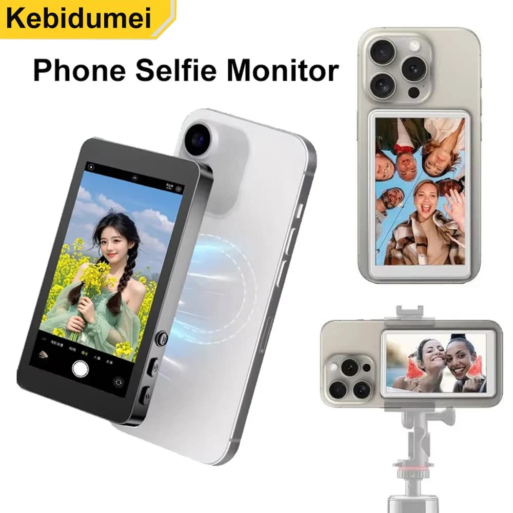 Phone Vlog Selfie Monitor Screen Portable camera monitor with magnetic connection and remote control for Vlog Live selfie