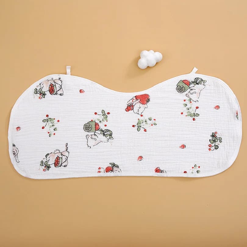 26*59cm 0-6M Newborn Baby Cloud Pillow Printing Cotton Gauze Baby Cloud Pillow Burp Towel Anti-spitting Milk Gauze Cloud Pillow