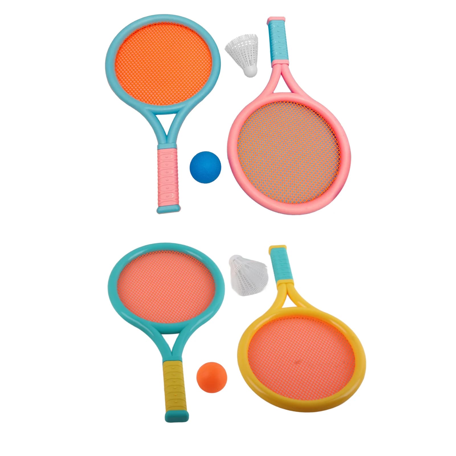Children Badminton Racket Lightweight Elastic Kids Tennis Racket Set 2 Rackets 2 Balls Portable for Exercise for Gifts