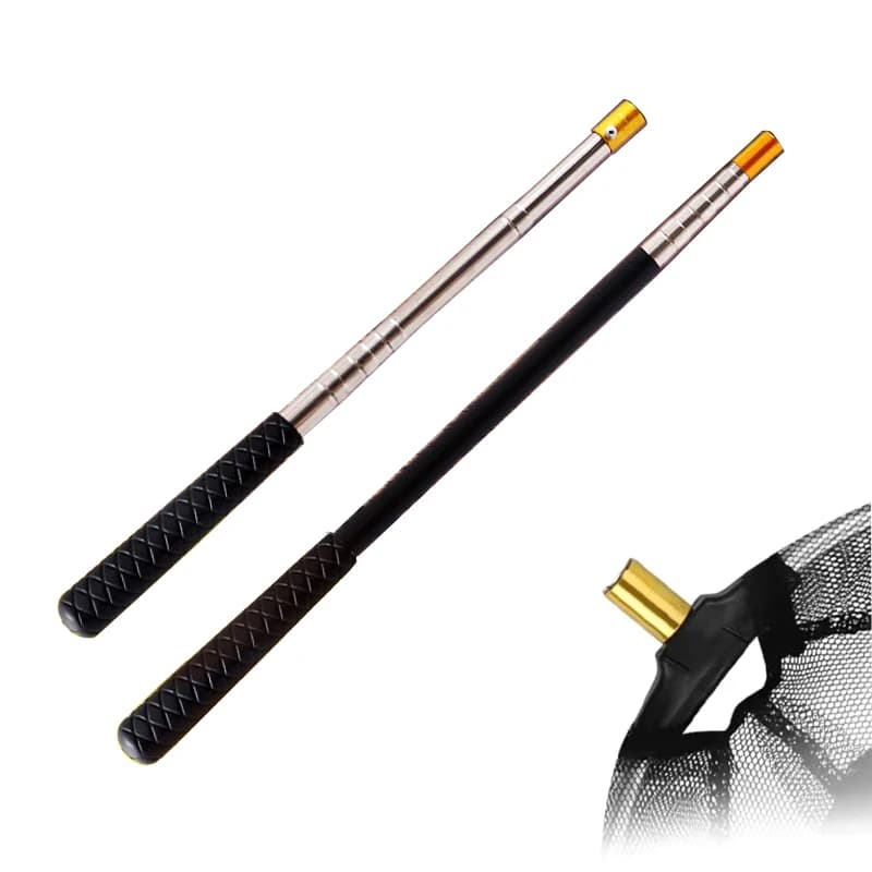 Canna da rete corta in acciaio inossidabile per canna da pesca portatile telescopica con vite da 8 mm