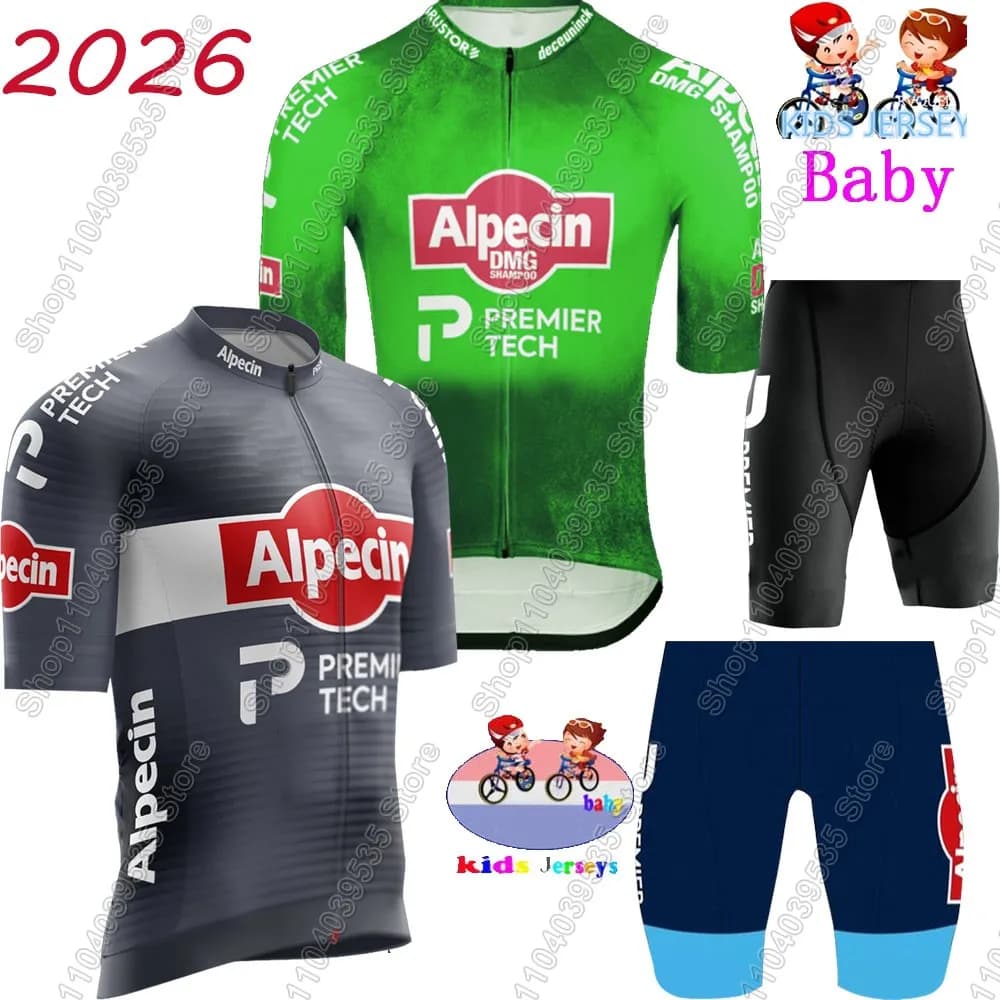 Children's cycling jersey Alpecin Premier-Tech 2026 Team Boys Girls Cycling Children's clothing Bike pants Maillot