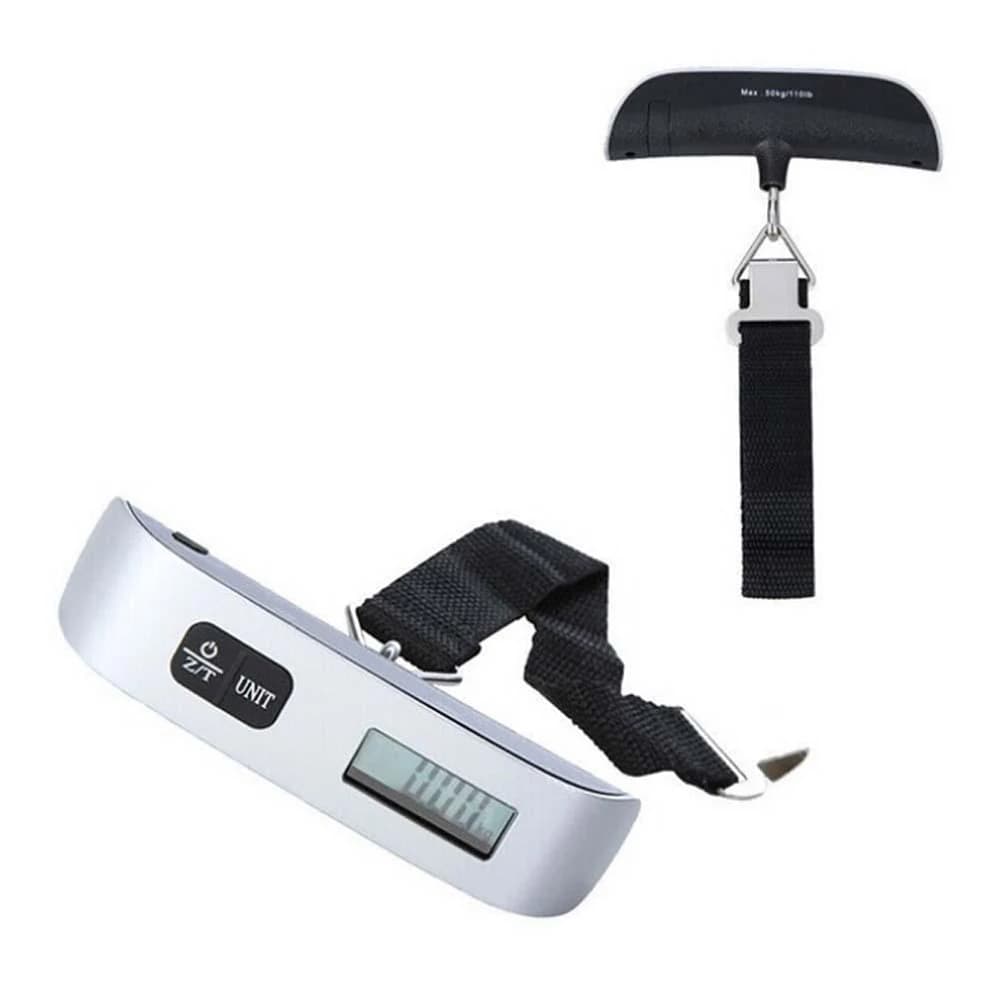 50kg/110lb Bilancia portatile Display LCD digitale Bagagli elettronici Appesi Valigia da viaggio Pesa Borsa da viaggio Strumento di bilanciamento del peso