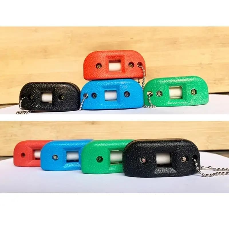 Affilatore per lame pattini da ghiaccio regolabile, resistente all'usura, con borsa portaoggetti per pattini da hockey ghiaccio
