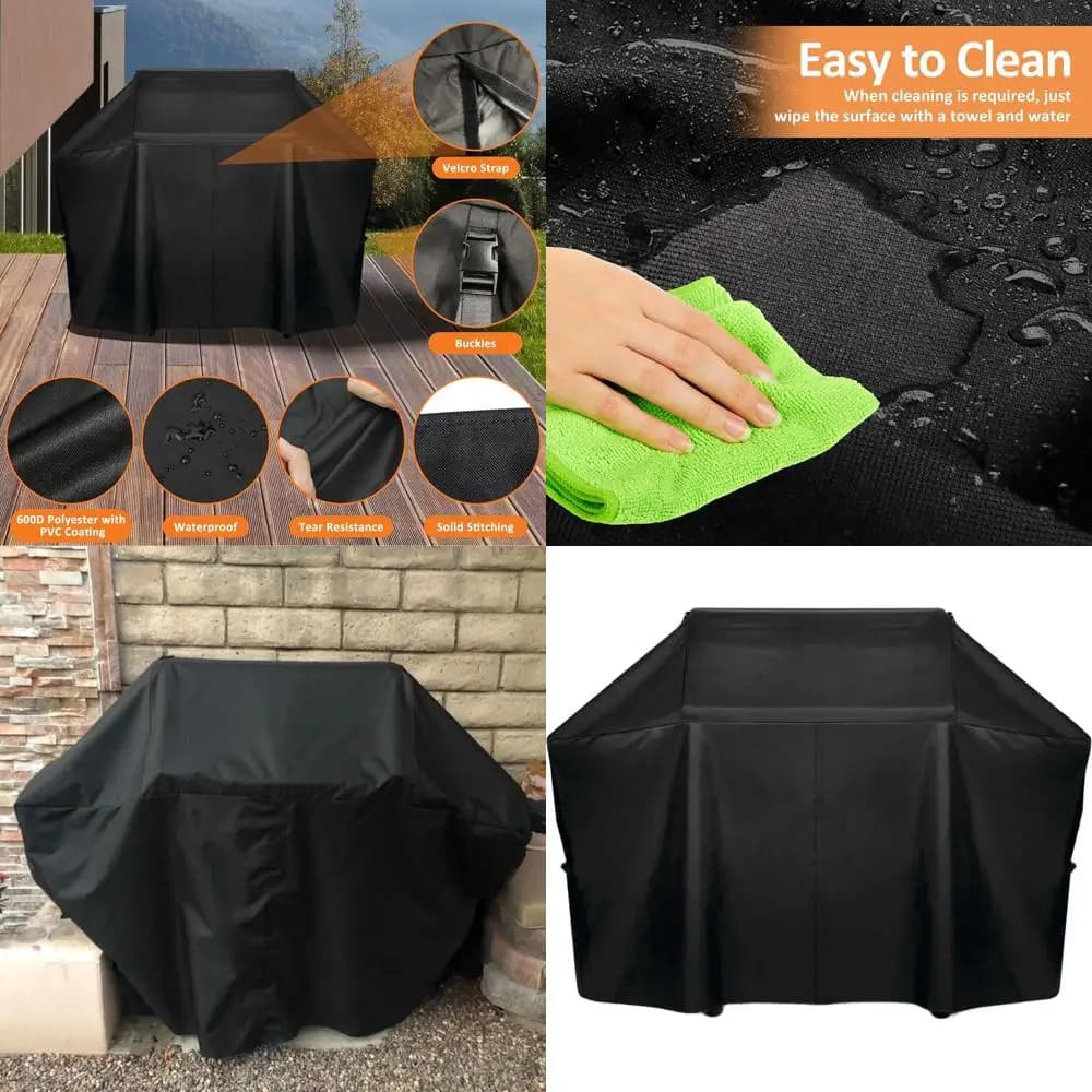 Copertura per Griglia Resistente in PU 600D con Design Impermeabile, Chiusura in Velcro e Cinghie Regolabili per Modelli di Griglia 61500